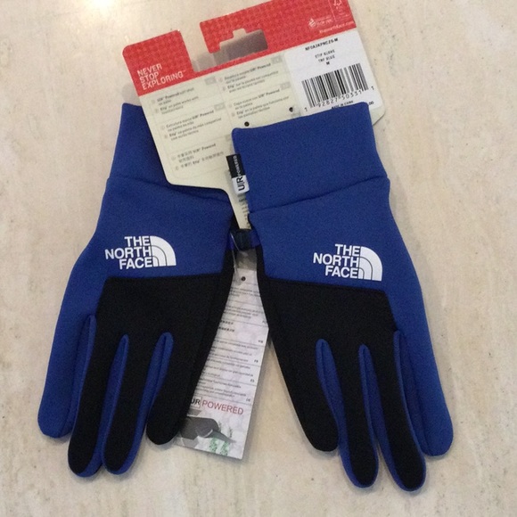 The North Face Etip Gloves Unisex Size Medium Blue TNF Winter Glove - Picture 12 of 15